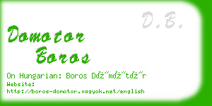 domotor boros business card